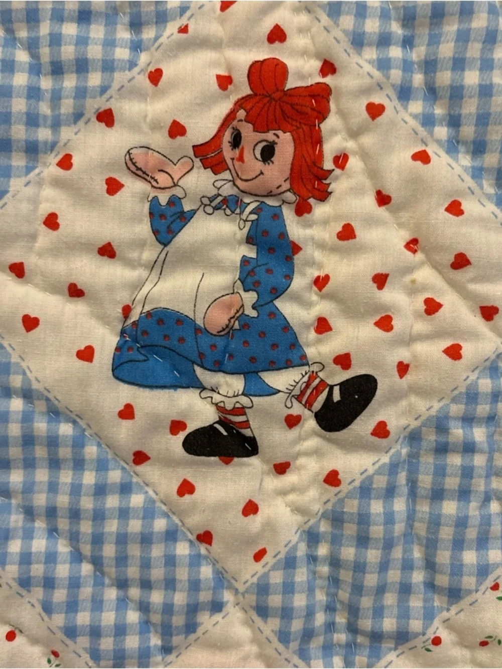 Merrell Kids Quilted Raggedy Ann Print in Blue, Red, White